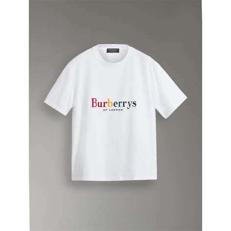 burberry reissued cotton t shirt rainbow|Burberry clothing website.